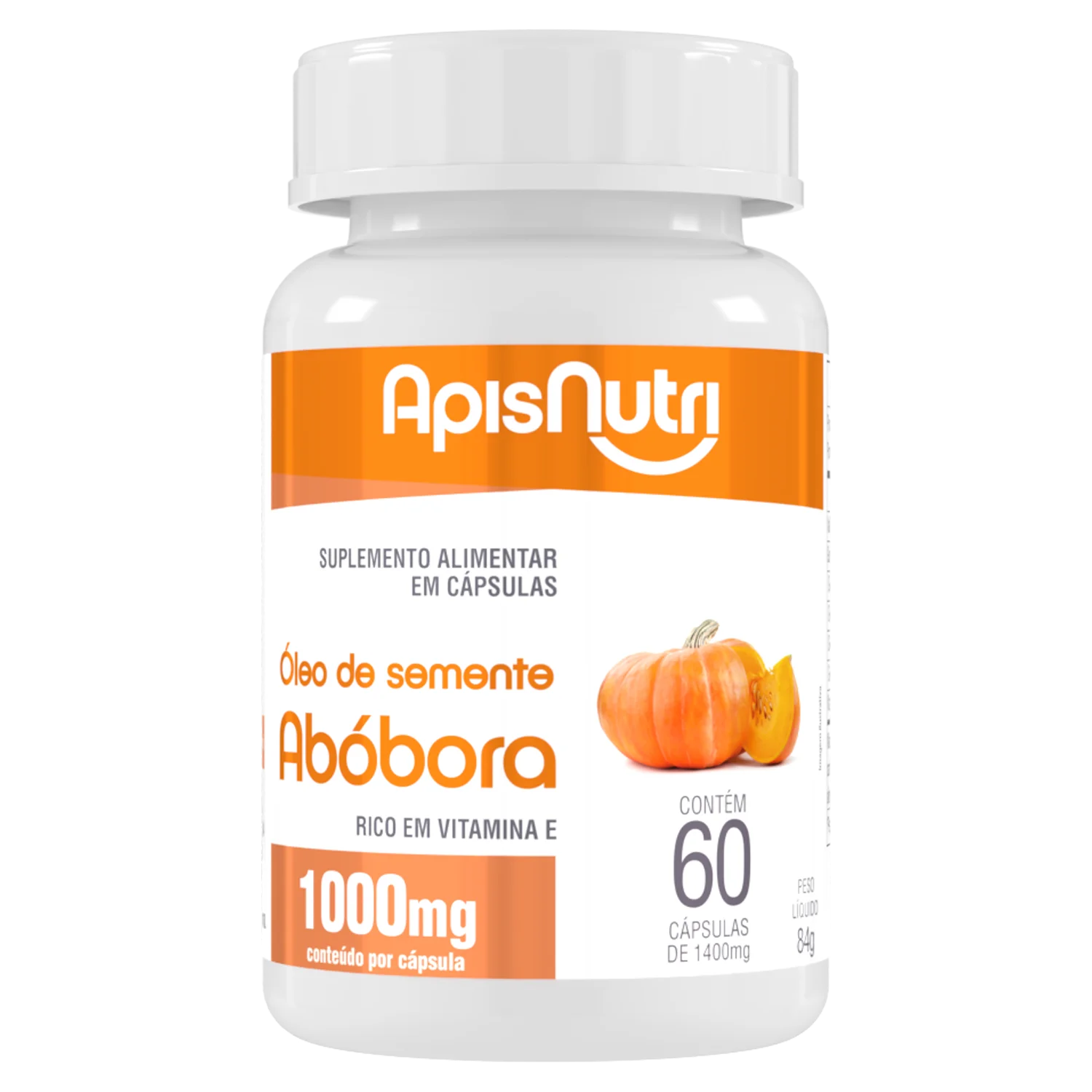 Oleo De Semente De Abobora 1000Mg 60 Caps Apisnutri